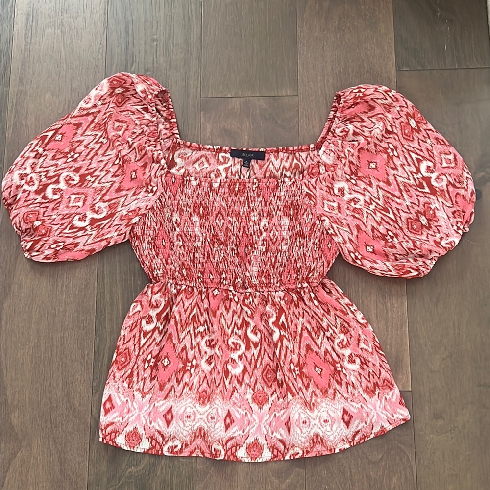 Women's Pink Patterned Top